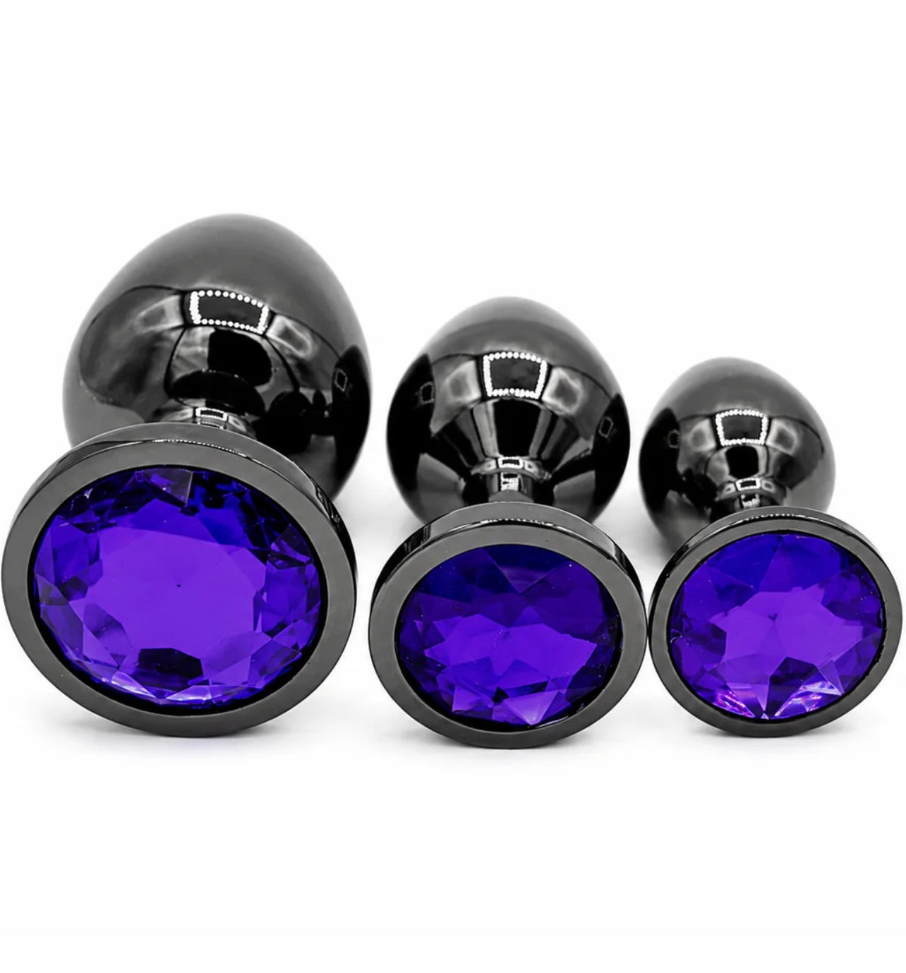 Mirror Black Stainless Steel Plug Set