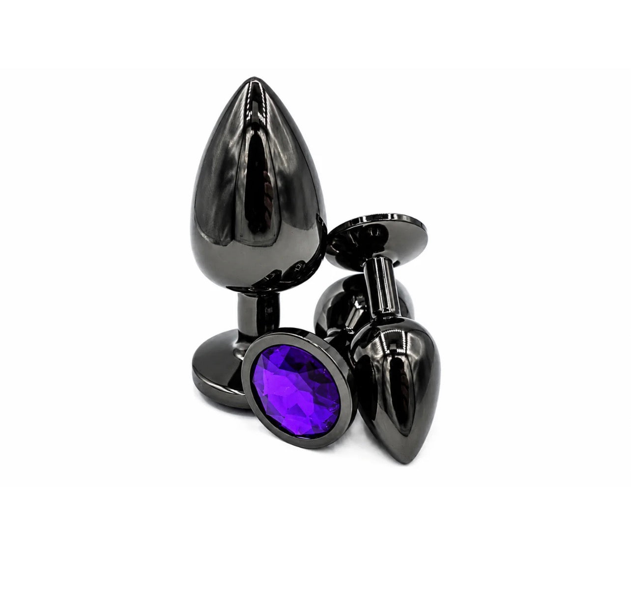 Mirror Black Stainless Steel Plug Set