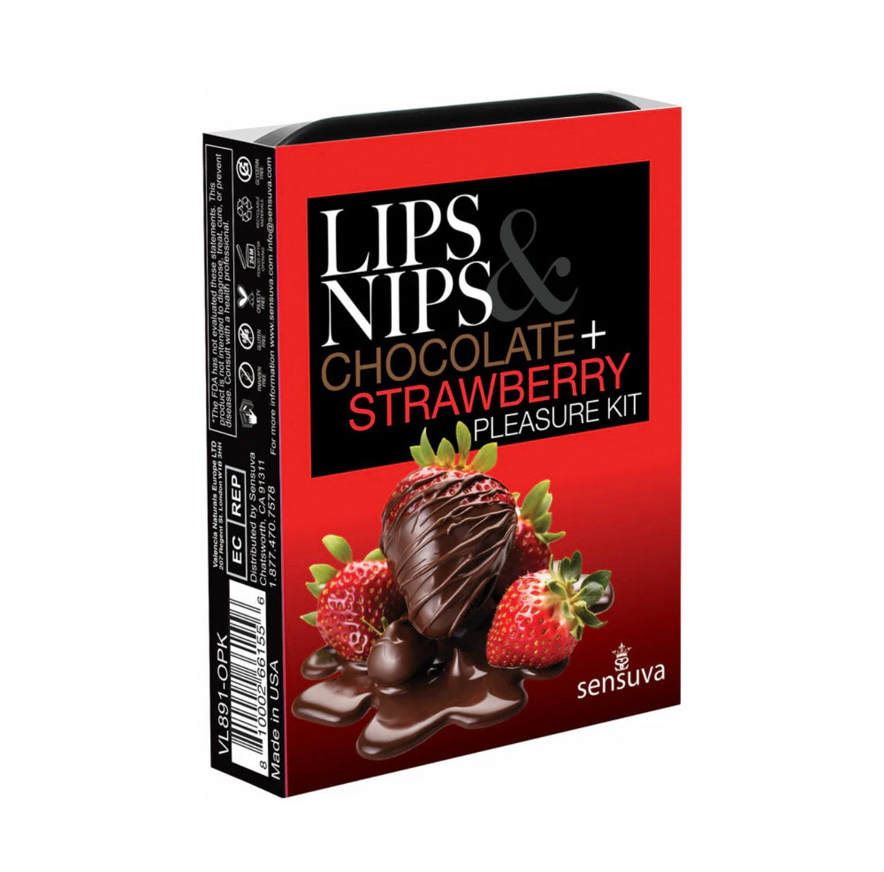 Sensuva Lips & Nips Pleasure Kit Chocolate Strawberry